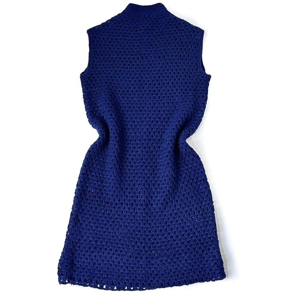 [SOLD] HAND-KNITTED Mock Turtleneck Sleeveless Sweater Dress / Sweater Vest